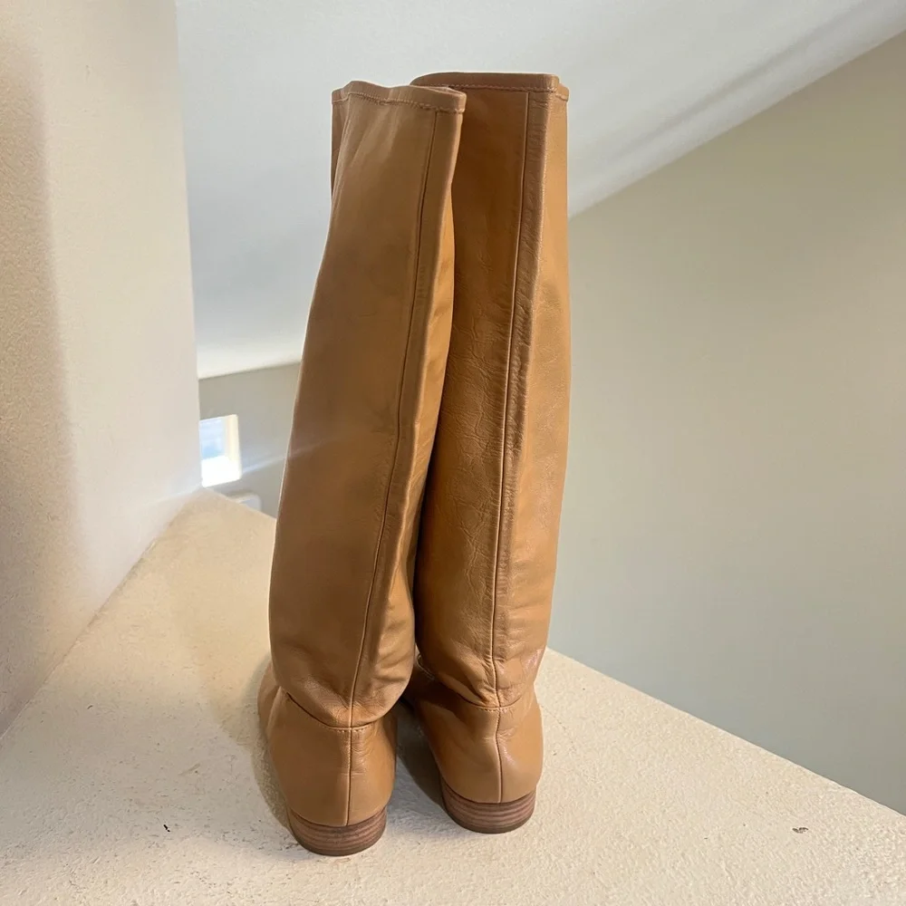 Banana Republic Tan Leather Knee-High‎ soft Boots women’s size 9.5 winter fall